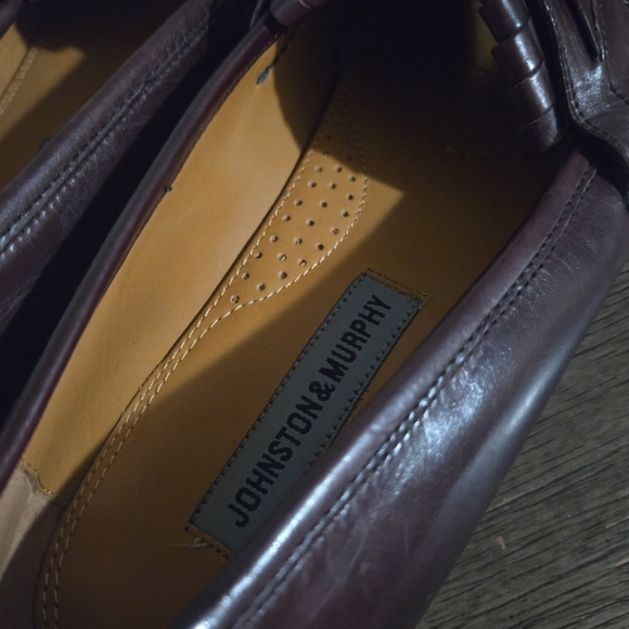 Johnston & Murphy Brown Leather Tassel Moc Toe Loafers main image 11